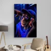 tableau singe avec ecouteur portrait 2 3 3.webp