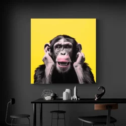 tableau singe jaune carre 2.webp