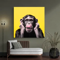 tableau singe jaune carre 4.webp
