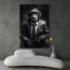 tableau singe mafieux portrait 2 3 4.webp