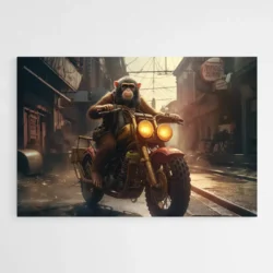 tableau singe moto 1.webp