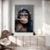 tableau singe qui fume portrait 2 3 2.webp