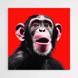 tableau singe rouge 1.webp