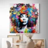 tableau street art art femme africaine carre 4.webp