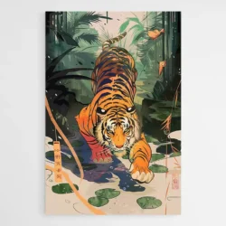 tableau tigre jungle chinoise 1.webp