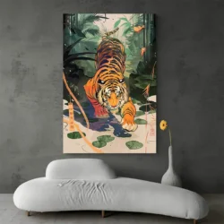 tableau tigre jungle chinoise portrait 2 3 2.webp