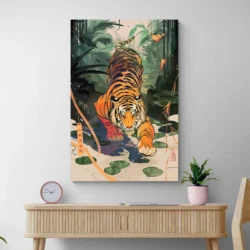 tableau tigre jungle chinoise portrait 2 3 3.webp