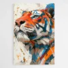 tableau tigre orange et bleu 1.webp