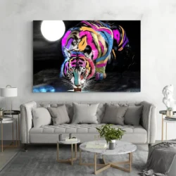 tableau tigre pop art paysage 3 2 2.webp