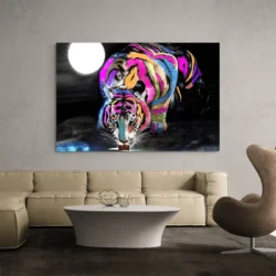 tableau tigre pop art paysage 3 2 4.webp