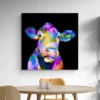tableau vache pop art carre 4.webp