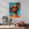 tableau vintage glamour portrait 3 4 3.webp