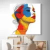 tableau visage line art coloree carre 2.webp