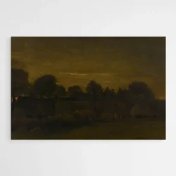 village fermier au crepuscule van gogh 1.webp