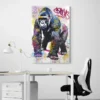 tableau gorille street art rose portrait 2 3 3.webp