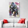 tableau gorille street art rose portrait 2 3 4.webp