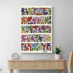 tableau keith haring colore portrait 2 3 3.webp