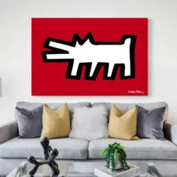 tableau keith haring dog paysage 3 2 2.webp