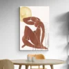tableau minimaliste femme soleil dore portrait 2 3 2.webp