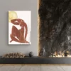tableau minimaliste femme soleil dore portrait 2 3 4.webp
