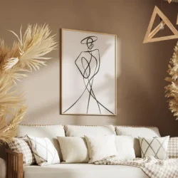 tableau minimaliste silhouette fashion portrait 2 3 4.webp