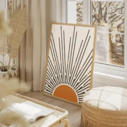 tableau minimaliste soleil infini portrait 2 3 3.webp