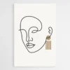 tableau minimaliste visage femme 1.webp