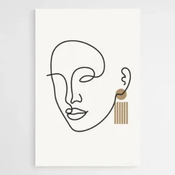 tableau minimaliste visage femme 1.webp