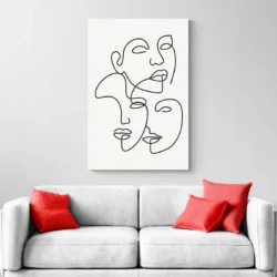 tableau minimaliste visage portrait 2 3 4.webp