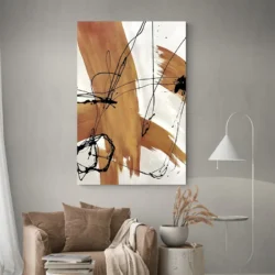 tableau moderne abstrait marron portrait 2 3 4.webp
