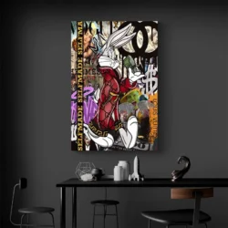 tableau moderne bugs bunny portrait 2 3 4.webp