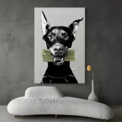 tableau moderne dobermann portrait 2 3 4.webp