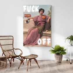 tableau moderne fuck off portrait 2 3 2.webp