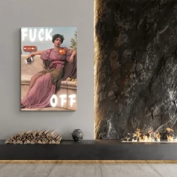 tableau moderne fuck off portrait 2 3 4.webp