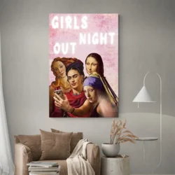 tableau moderne girls night out portrait 2 3 2.webp