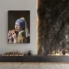 tableau moderne la jeune fille a la perle portrait 2 3 3.webp