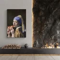 tableau moderne la jeune fille a la perle portrait 2 3 3.webp