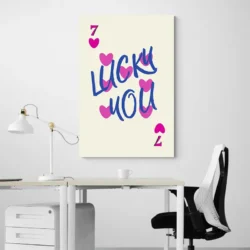 tableau moderne lucky you portrait 2 3 2.webp