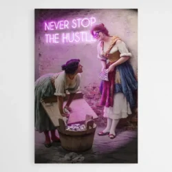 tableau moderne never stop the hustle 1.webp