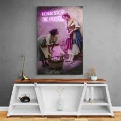 tableau moderne never stop the hustle portrait 2 3 4.webp