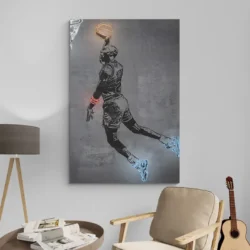 tableau neon michael jordan portrait 2 3 4.webp