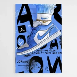 tableau nike air jordan bleu 1.webp