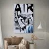 tableau nike air jordan noir portrait 2 3 4.webp