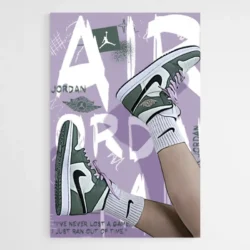 tableau nike air jordan vert 1.webp