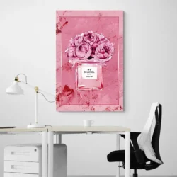 tableau parfum chanel rose portrait 2 3 4.webp