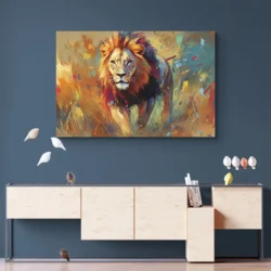 tableau peinture lion couleur paysage 3 2 4.webp