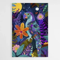 tableau perroquet colore 1.webp