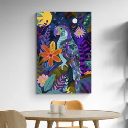 tableau perroquet colore portrait 2 3 2.webp
