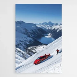 tableau photographie ski ferrari 1.webp