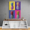tableau pop art ananas portrait 2 3 4.webp